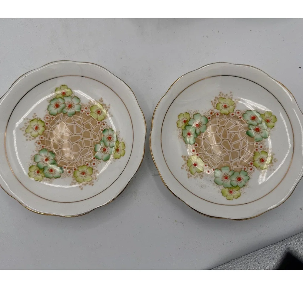 Vintage Royal Albert Crown China Rockery Teacup and Saucer Set 1930s England
